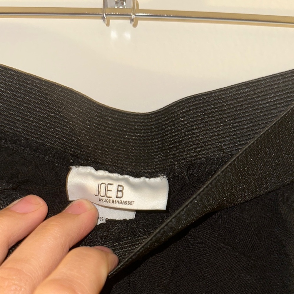 Joe B Black Sweatpants with Wide Waistband and Elastic Cuffs